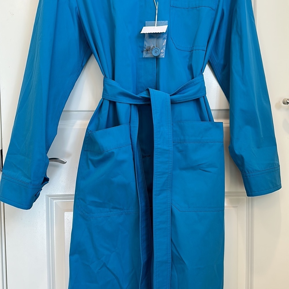 MaxMara SportMax Label-cut Poplin Shirt Trench Dress US4/6 165/88ANew Never Wore - Picture 9 of 16